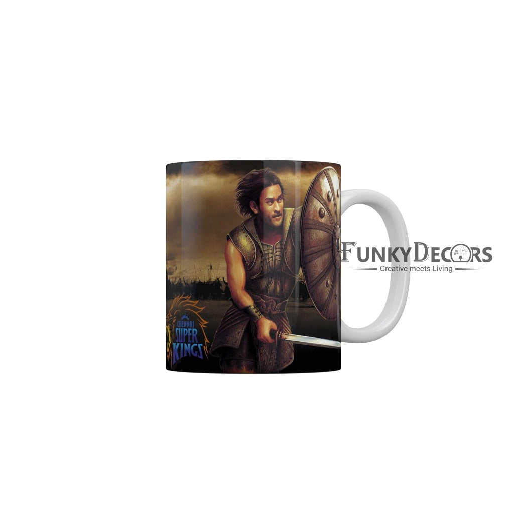 MS Dhoni CSK Coffee Ceramic Mug 350 ML-FunkyDecors