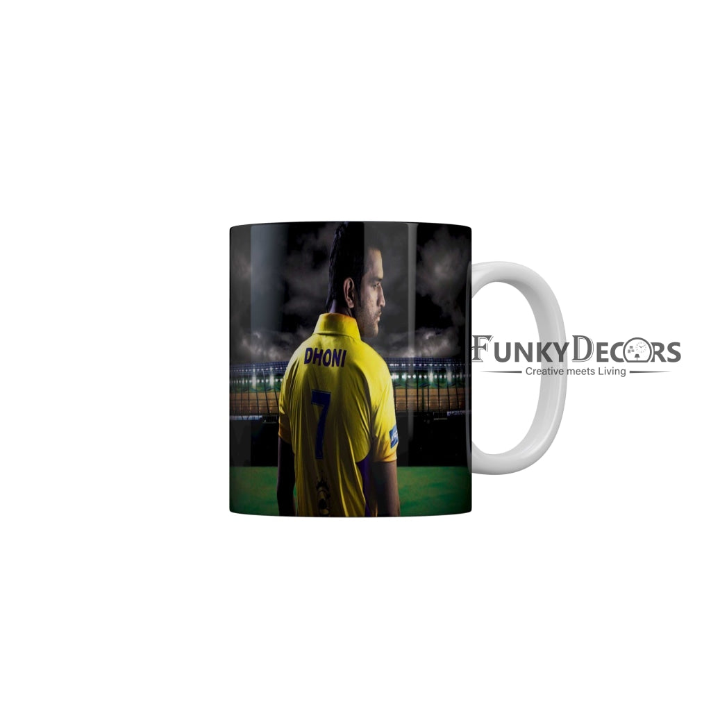MS Dhoni CSK Coffee Ceramic Mug 350 ML-FunkyDecors
