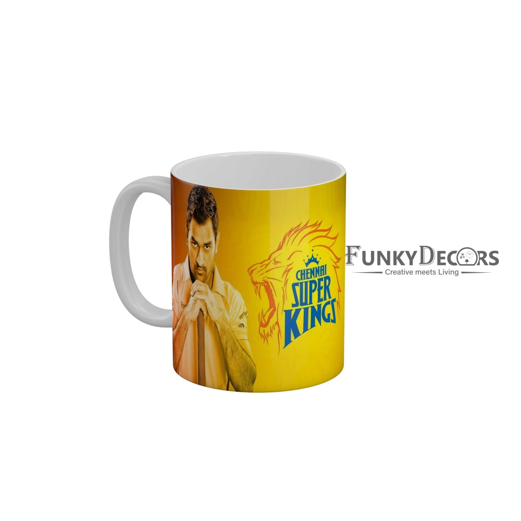 MS Dhoni CSK Coffee Ceramic Mug 350 ML-FunkyDecors