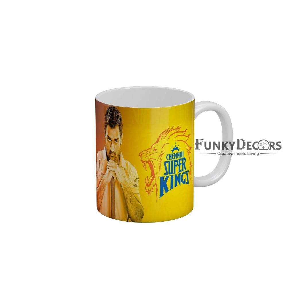 MS Dhoni CSK Coffee Ceramic Mug 350 ML-FunkyDecors