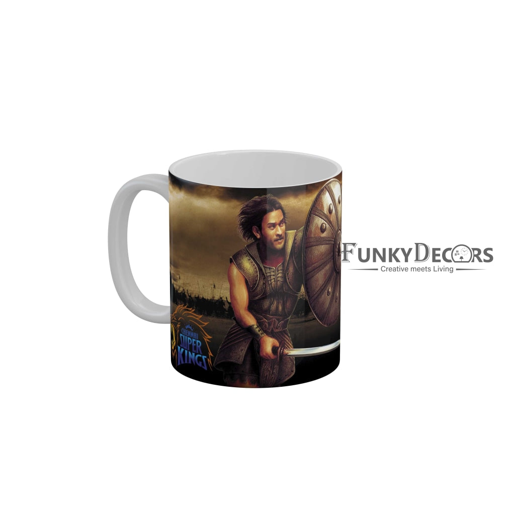 MS Dhoni CSK Coffee Ceramic Mug 350 ML-FunkyDecors