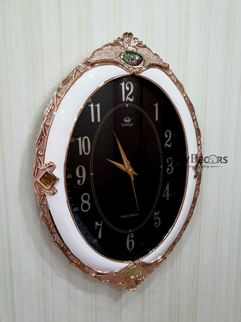 Multicolor Vintage Gems Marble Wall Clock For Home Office Décor And Gifts 65 Cm Tall- Funkydecors