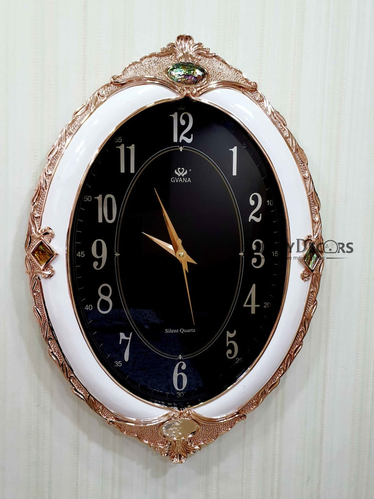 Multicolor Vintage Gems Marble Wall Clock For Home Office Décor And Gifts 65 Cm Tall- Funkydecors