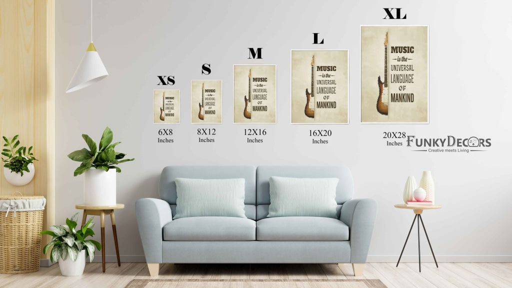 Music Is The Universal Language Of Mankind - Life Quotes Art Frame For Wall Decor- Funkydecors