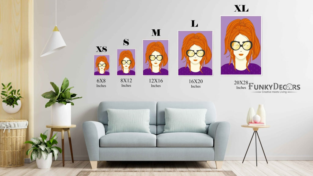 My Brown Hair Portrait Art Frame For Wall Decor- Funkydecors Posters Prints & Visual Artwork