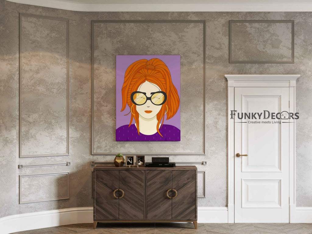 My Brown Hair Portrait Art Frame For Wall Decor- Funkydecors Posters Prints & Visual Artwork