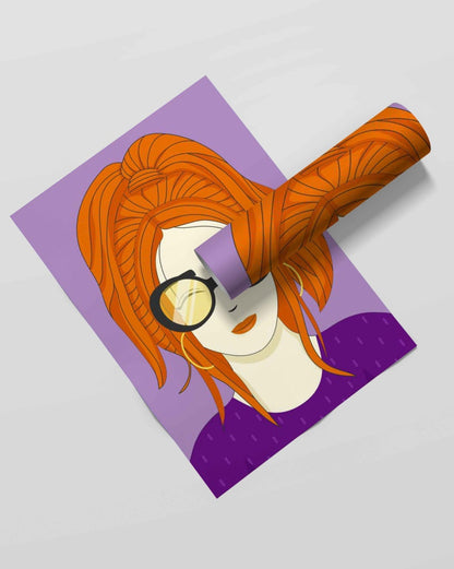 My Brown Hair Portrait Art Frame For Wall Decor- Funkydecors Xs / Roll Posters Prints & Visual