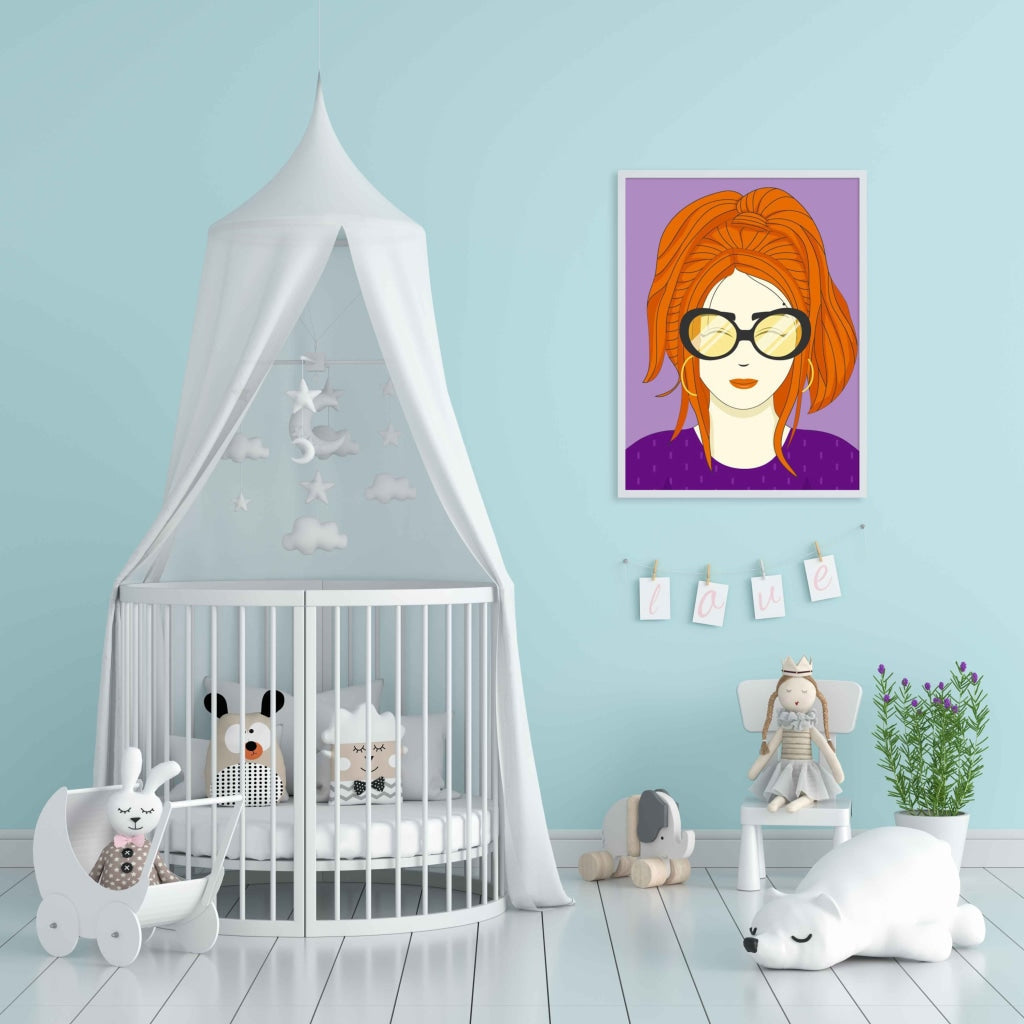 My Brown Hair Portrait Art Frame For Wall Decor- Funkydecors Xs / White Posters Prints & Visual