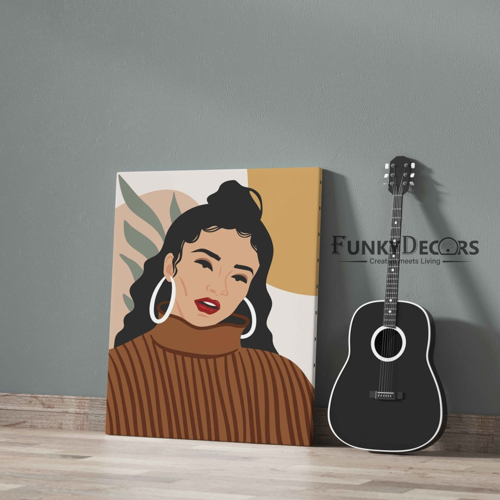 My High Bun Women Portrait Art Frame For Wall Decor- Funkydecors Posters Prints & Visual Artwork