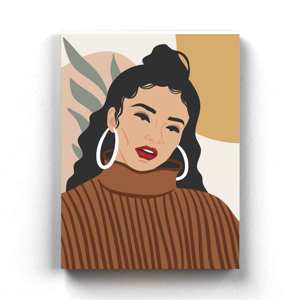 My High Bun Women Portrait Art Frame For Wall Decor- Funkydecors Xs / Canvas Posters Prints & Visual