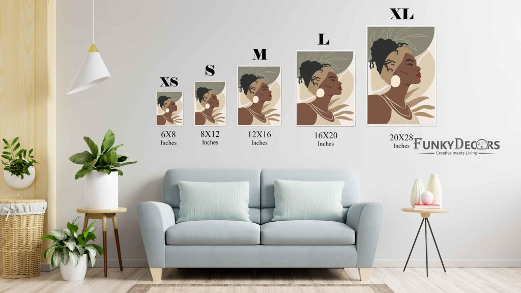 My Perfect Curls Portrait Art Frame For Wall Decor- Funkydecors Posters Prints & Visual Artwork