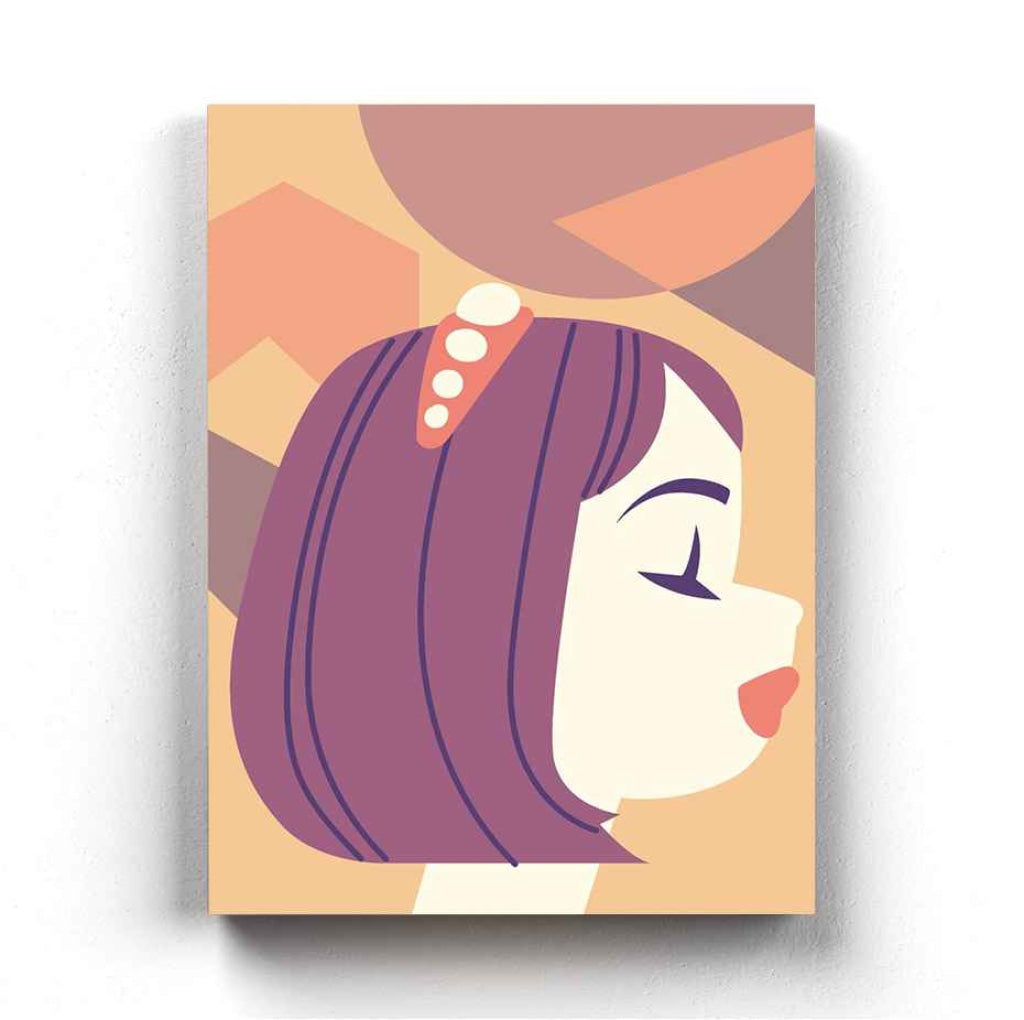 My Purple Hair- Portrait Art Frame For Wall Decor- Funkydecors Xs / Canvas Posters Prints & Visual