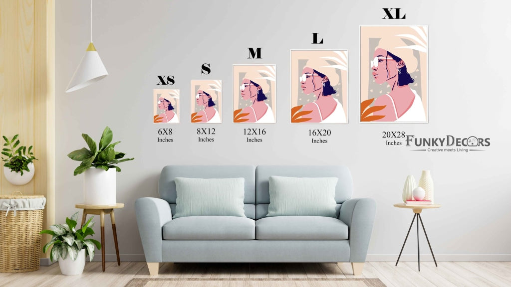 My Winter Look Women Portrait Art Frame For Wall Decor- Funkydecors Posters Prints & Visual Artwork