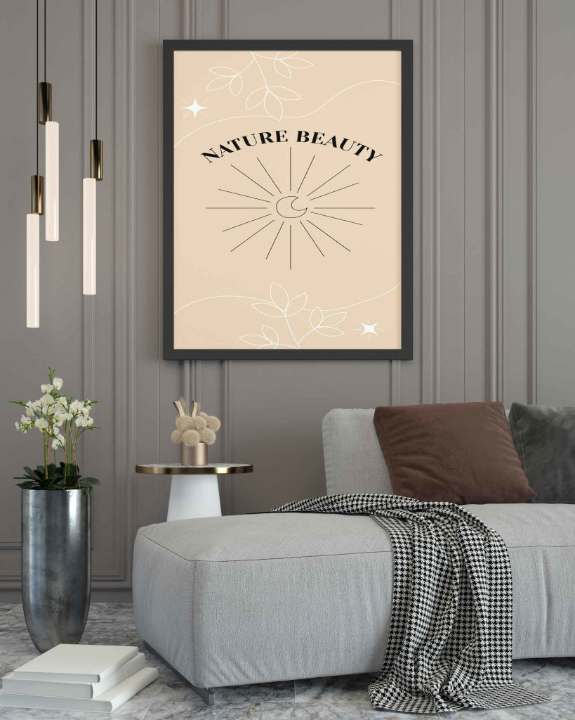 Nature Beauty - Minimal Art Frame For Wall Decor- Funkydecors Xs / Black Posters Prints &amp; Visual