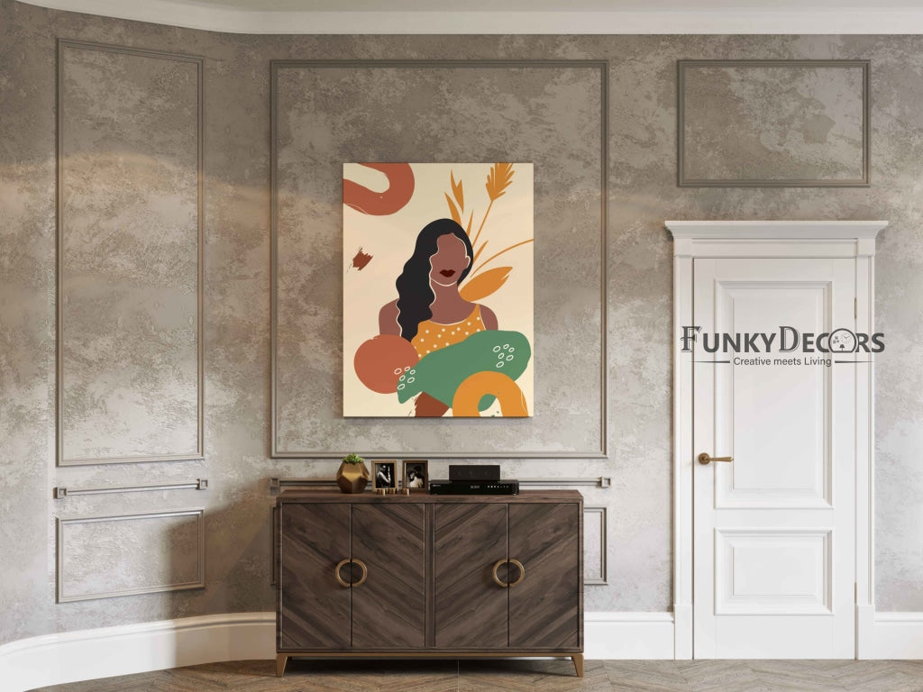 Nature Love Women Portrait Art Frame For Wall Decor- Funkydecors Posters Prints & Visual Artwork