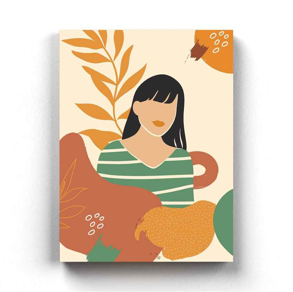 Nature Love Women Portrait Art Frame For Wall Decor- Funkydecors Xs / Canvas Posters Prints & Visual