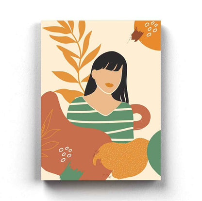 Nature Love Women Portrait Art Frame For Wall Decor- Funkydecors Xs / Canvas Posters Prints & Visual