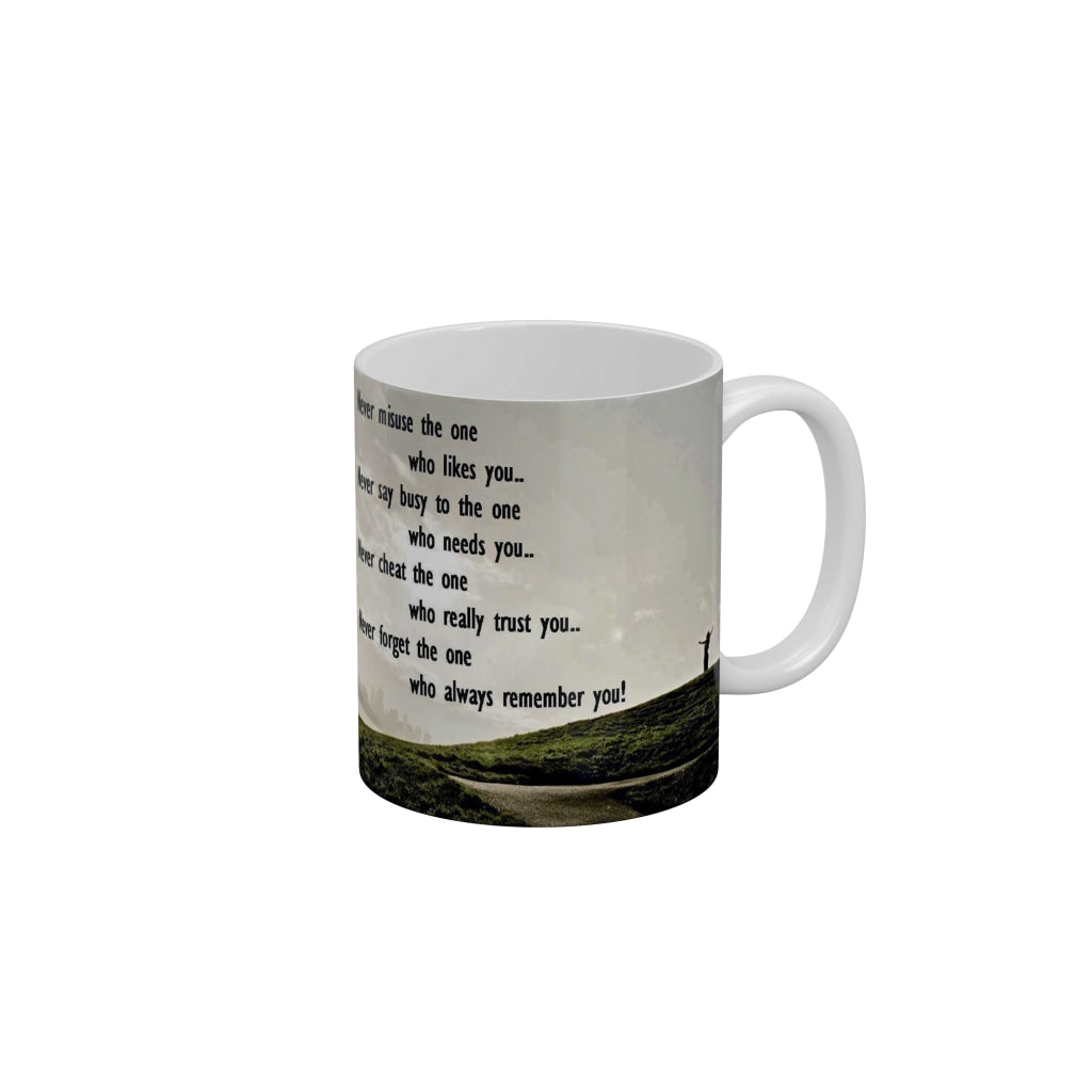 Nerver misuse the one who likes you Coffee Ceramic Mug 350 ML-FunkyDecors