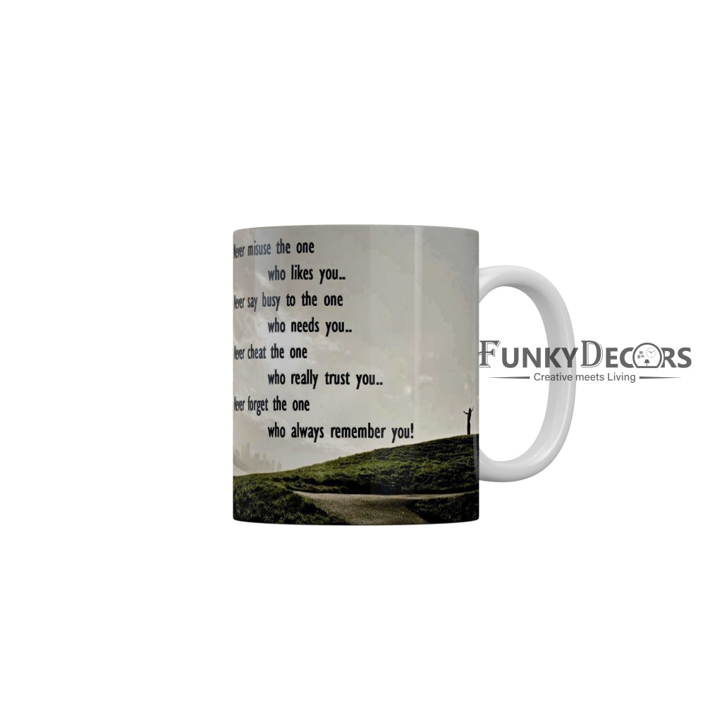 Nerver misuse the one who likes you Coffee Ceramic Mug 350 ML-FunkyDecors
