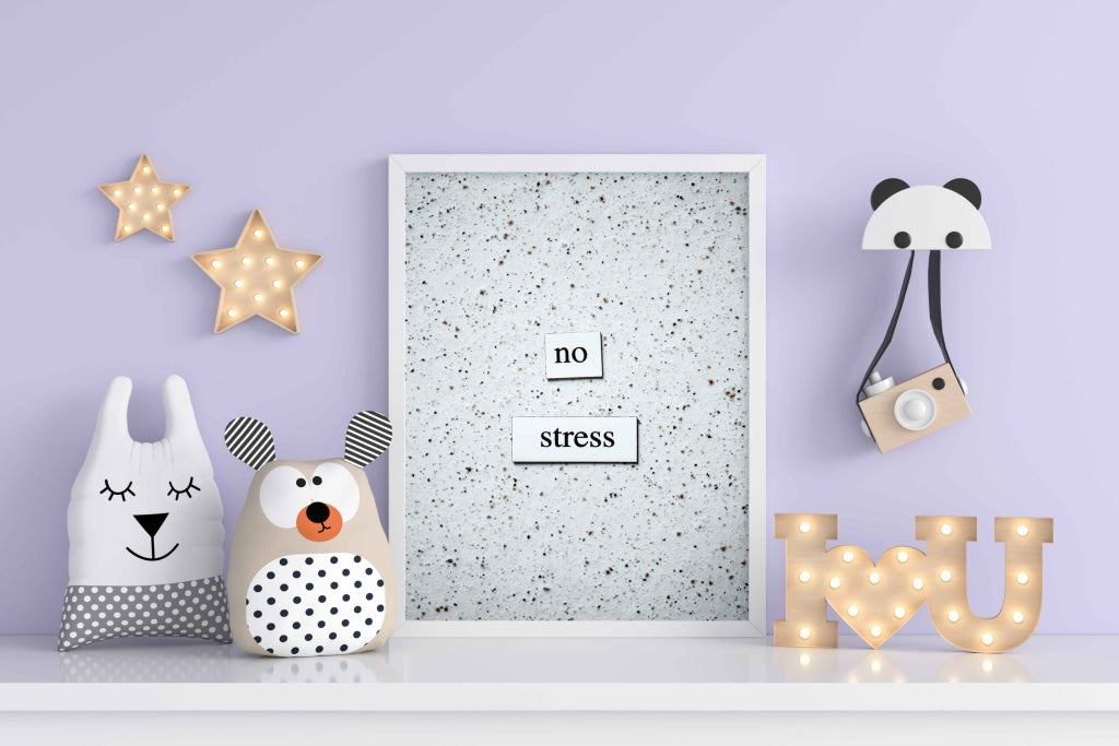 No Stress - Quotes Art Frame For Wall Decor- Funkydecors Xs / White Posters Prints & Visual Artwork