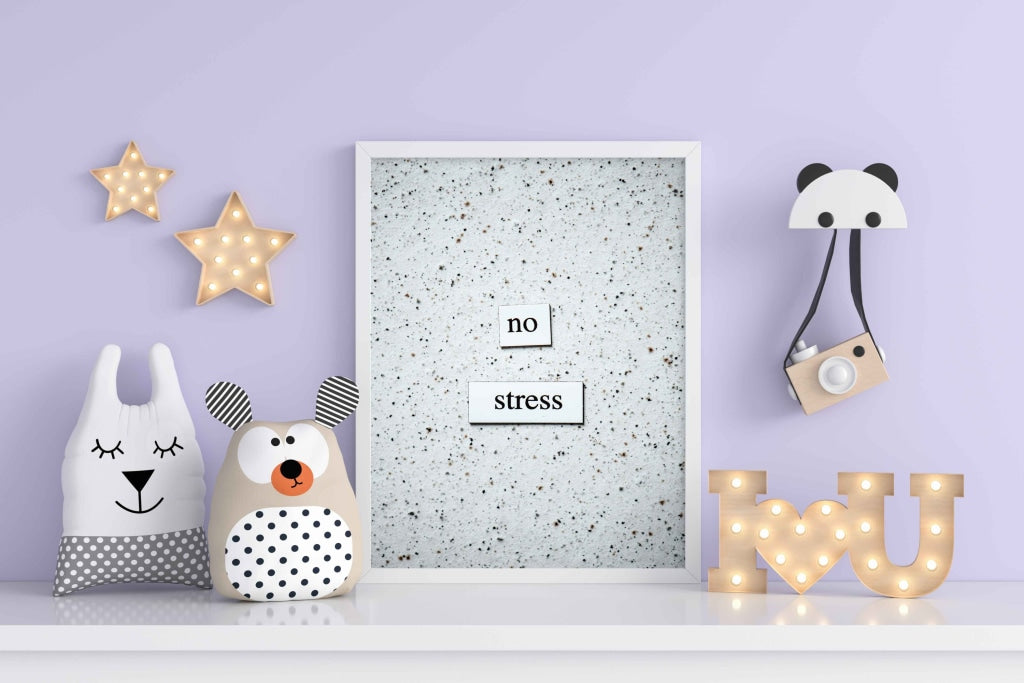 No Stress - Quotes Art Frame For Wall Decor- Funkydecors Xs / White Posters Prints &amp; Visual Artwork