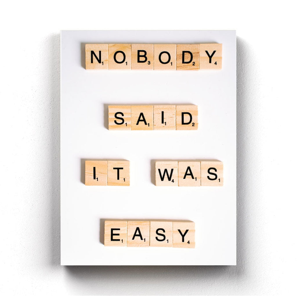 Nobody Said It Was Easy Quotes Art Frame For Wall Decor- Funkydecors Xs / Canvas Posters Prints &amp;