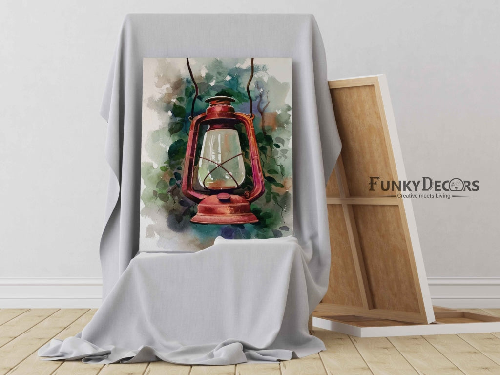 Oil Lantern Vintage Art Frame For Wall Decor- Funkydecors Posters Prints & Visual Artwork