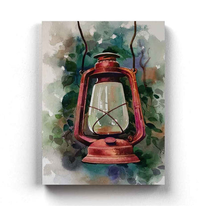 Oil Lantern Vintage Art Frame For Wall Decor- Funkydecors Xs / Canvas Posters Prints & Visual