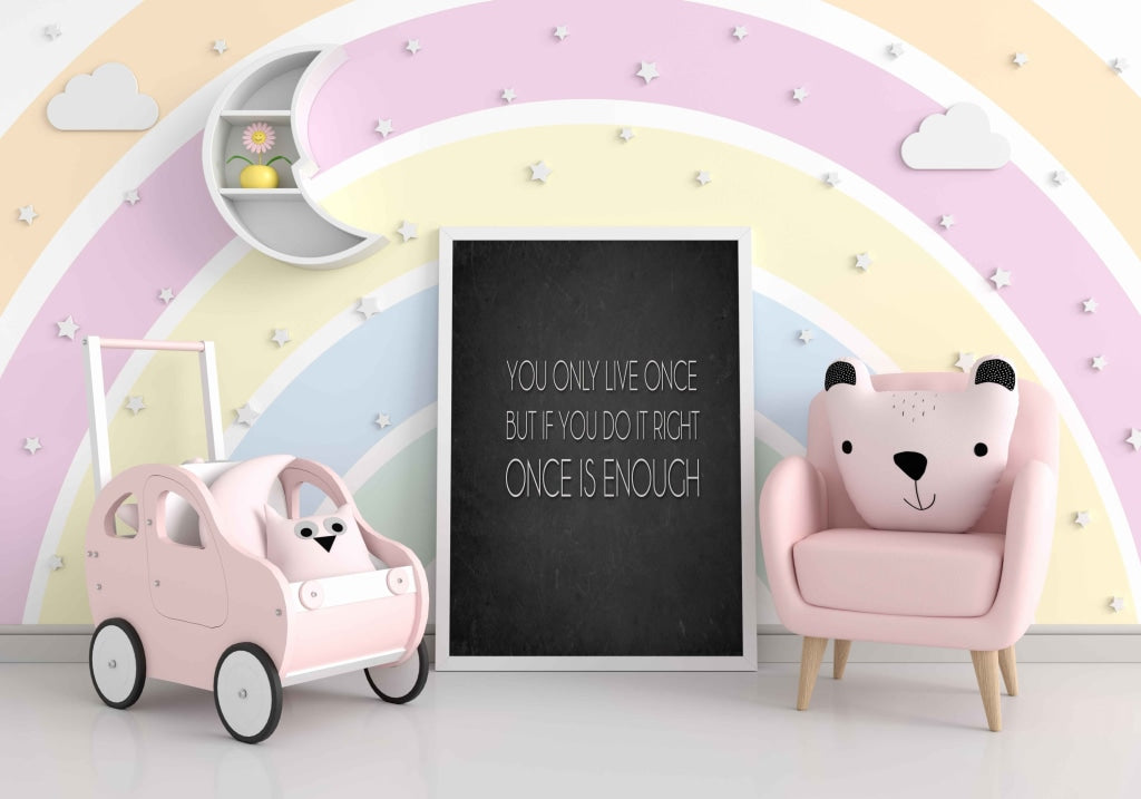 Once Is Enough - Inspirational Quotes Art Frame For Wall Decor- Funkydecors Xs / White Posters