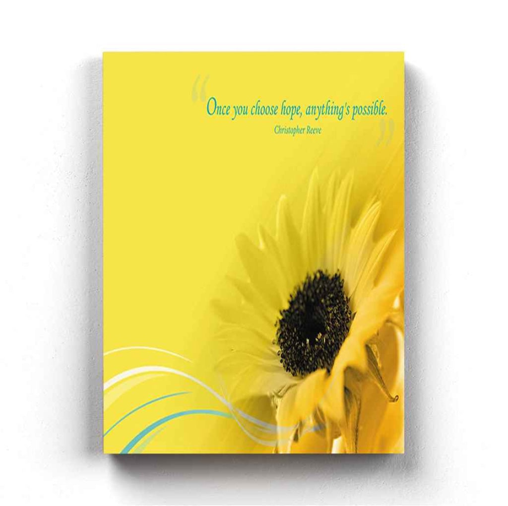 Once You Choose Hope Anythings Possible - Motivation Quotes Art Frame For Wall Decor- Funkydecors Xs