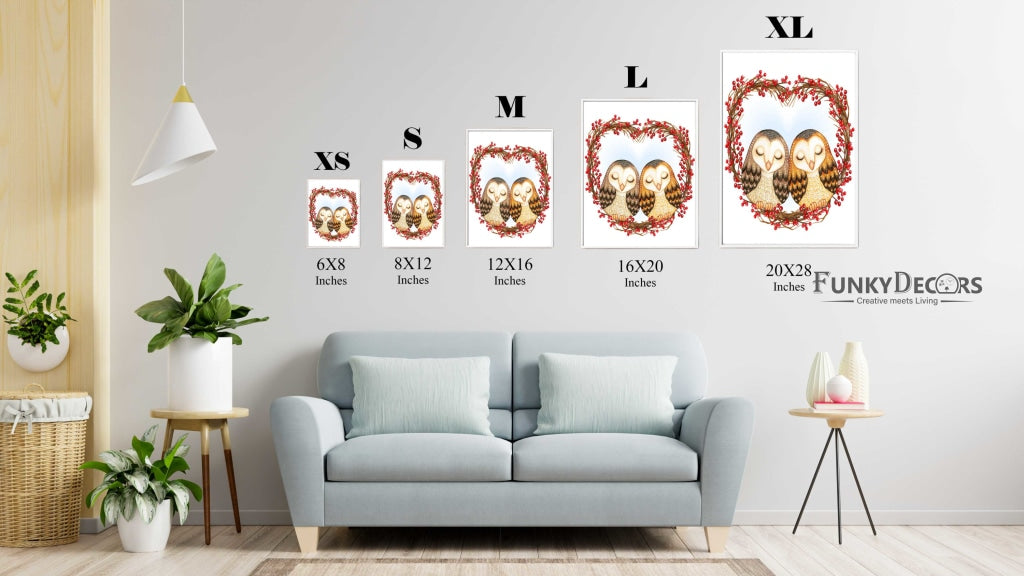 Owl Love - Nursery Art Frame For Wall Decor- Funkydecors Posters Prints &amp; Visual Artwork