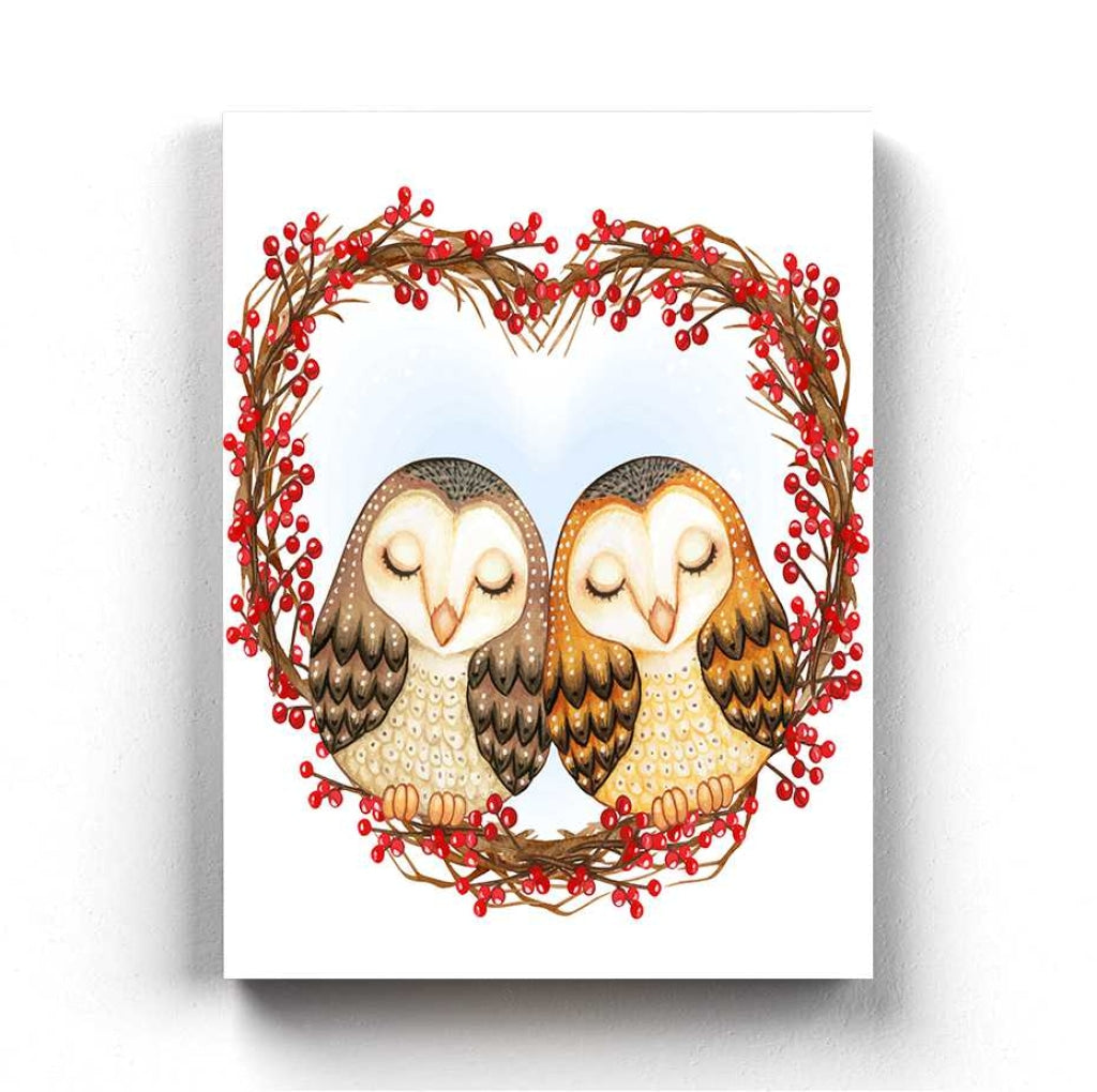 Owl Love - Nursery Art Frame For Wall Decor- Funkydecors Xs / Canvas Posters Prints &amp; Visual Artwork