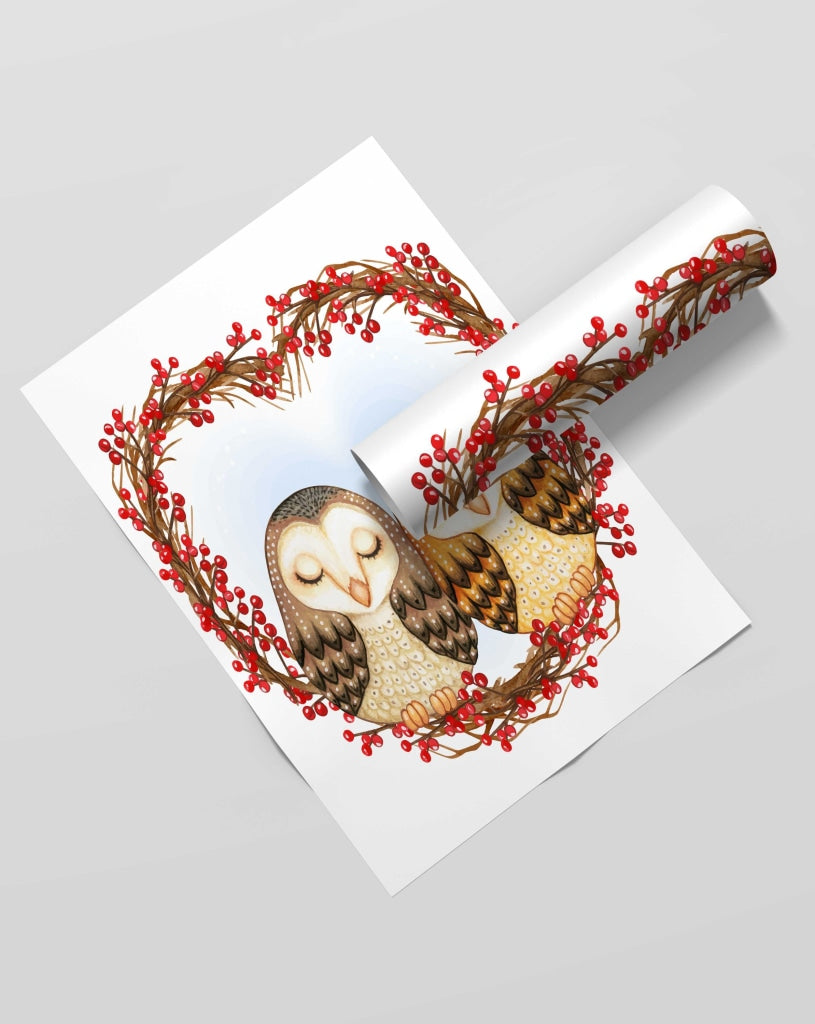 Owl Love - Nursery Art Frame For Wall Decor- Funkydecors Xs / Roll Posters Prints &amp; Visual Artwork