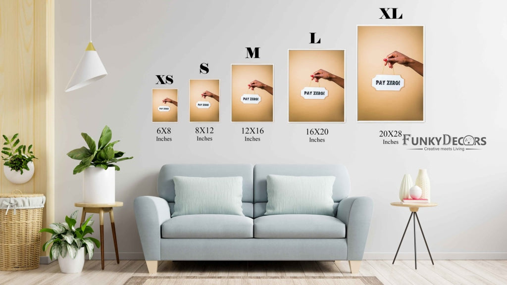 Pay Zero - Business Art Frame For Wall Decor- Funkydecors Posters Prints &amp; Visual Artwork