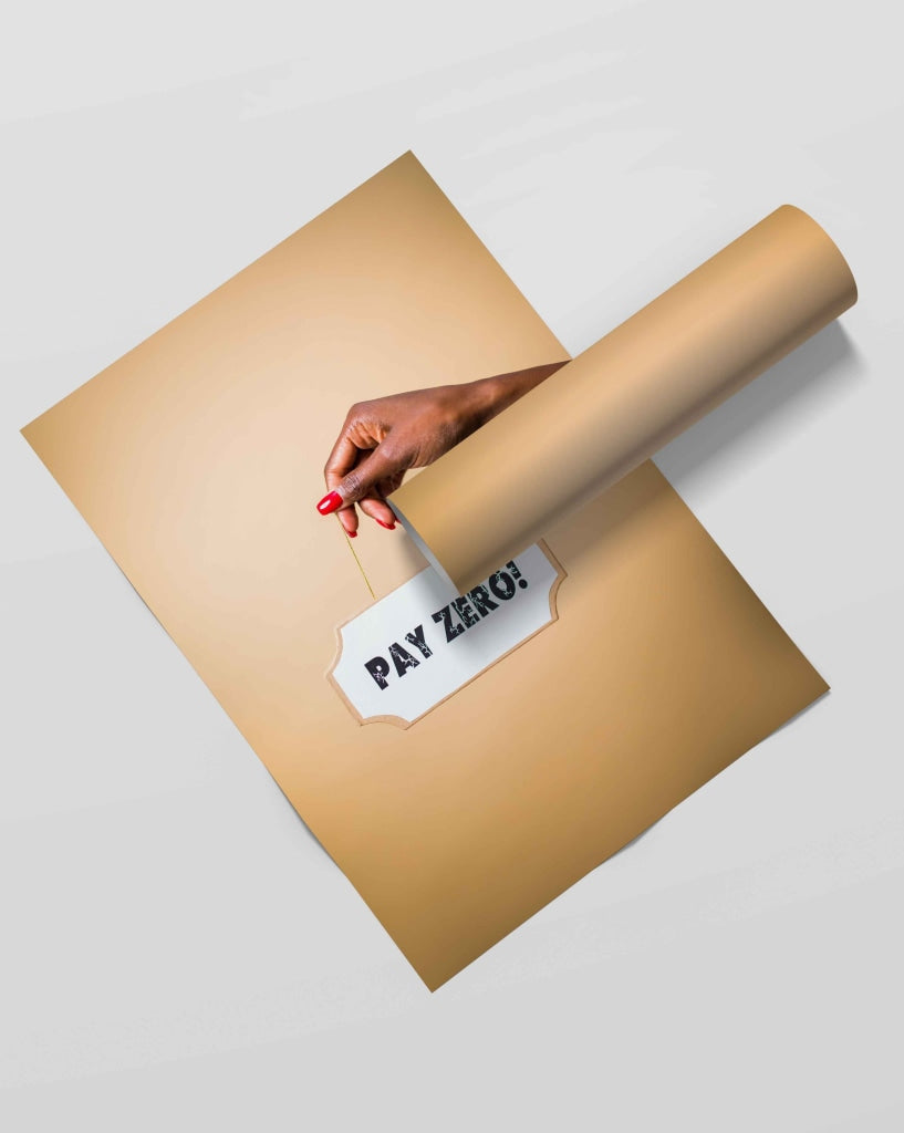 Pay Zero - Business Art Frame For Wall Decor- Funkydecors Xs / Roll Posters Prints &amp; Visual Artwork