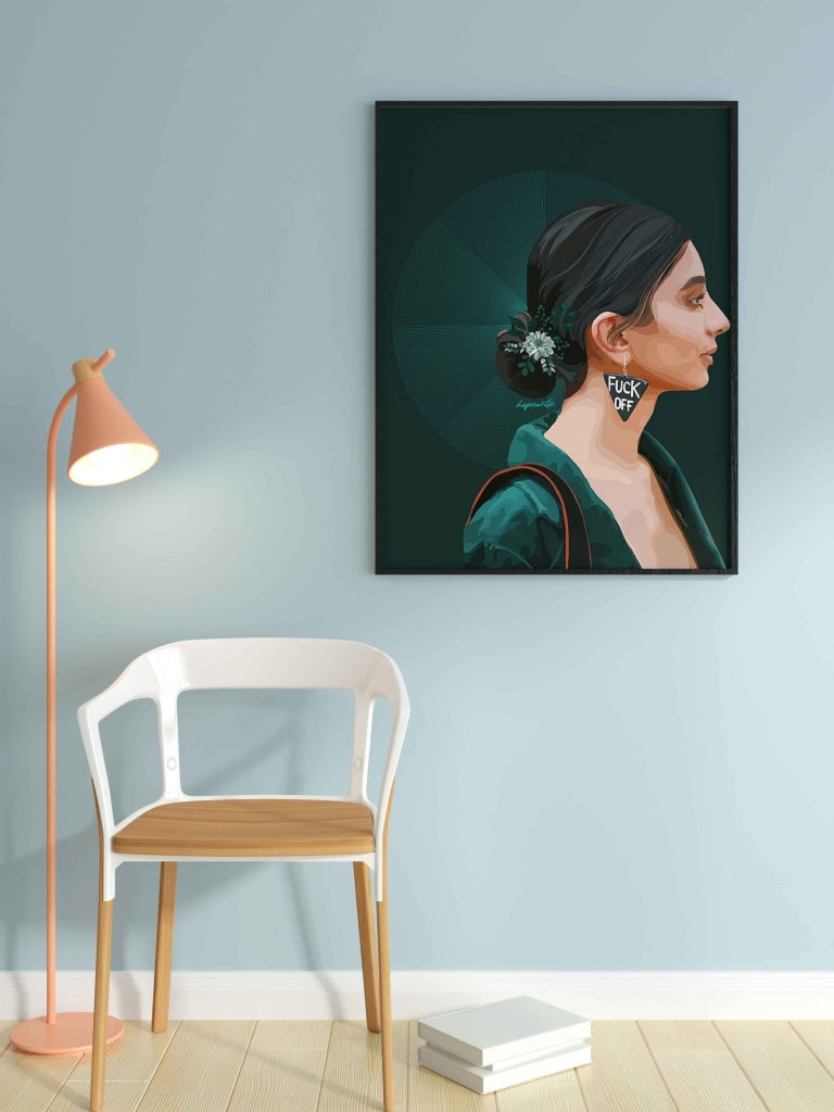 Personalized Illustration Art Frame For Wall Decor- Funkydecors Xs / Black Posters Prints & Visual