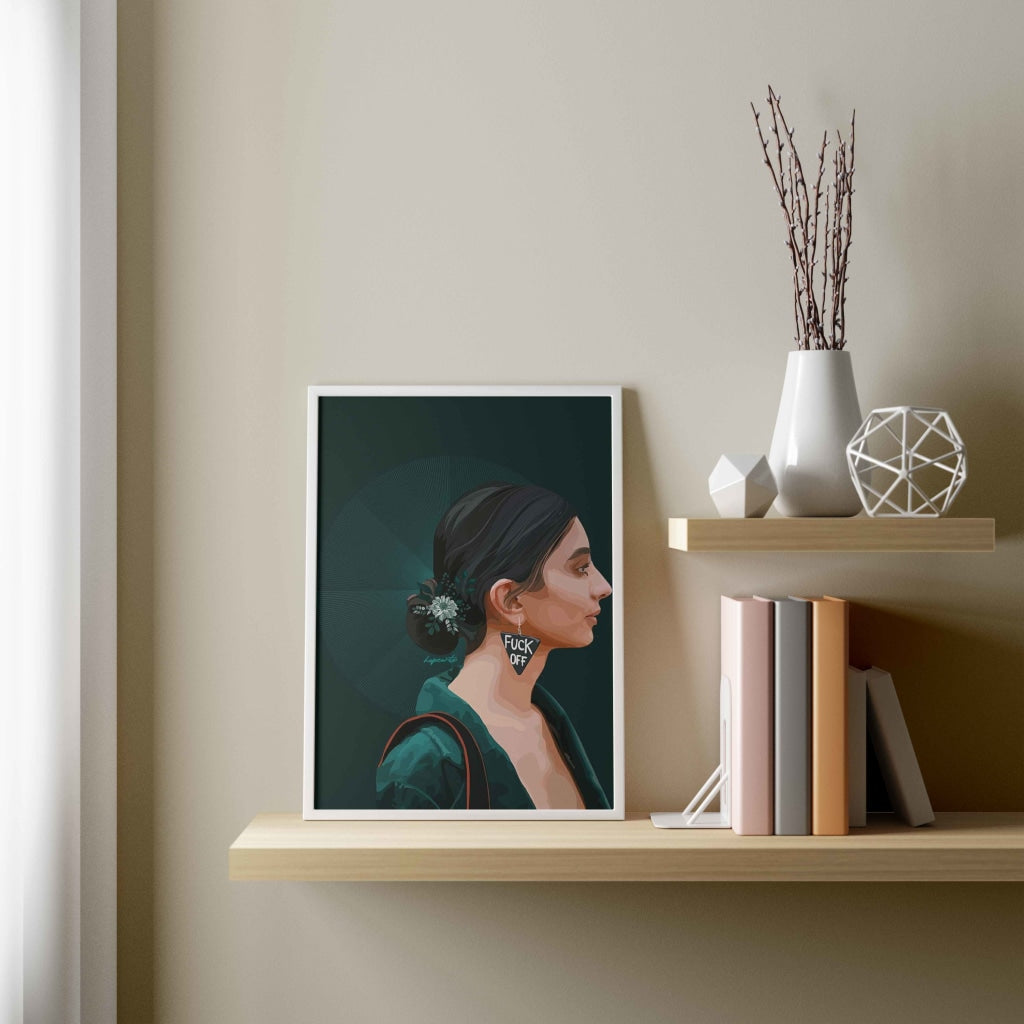 Personalized Illustration Art Frame For Wall Decor- Funkydecors Xs / White Posters Prints & Visual