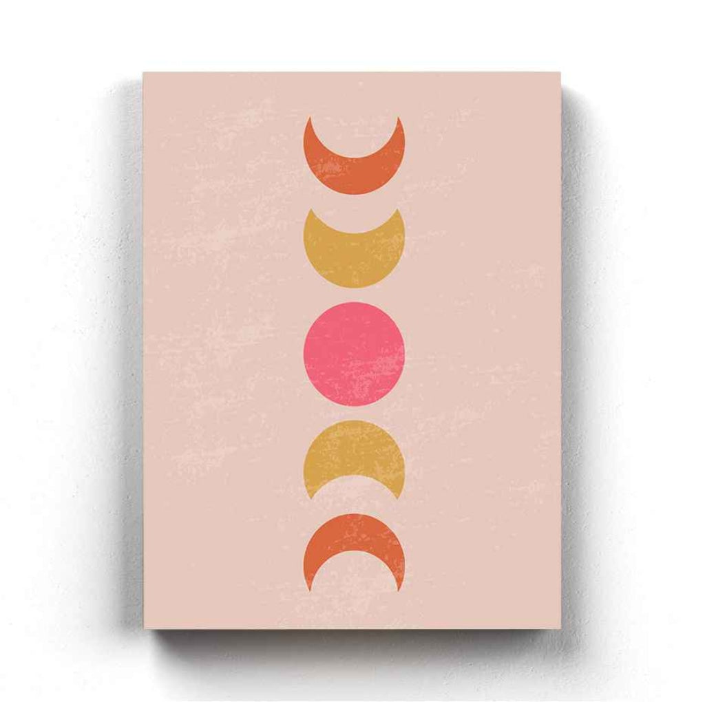 Phases Of Moon - Minimal Art Frame For Wall Decor- Funkydecors Xs / Canvas Posters Prints &amp; Visual