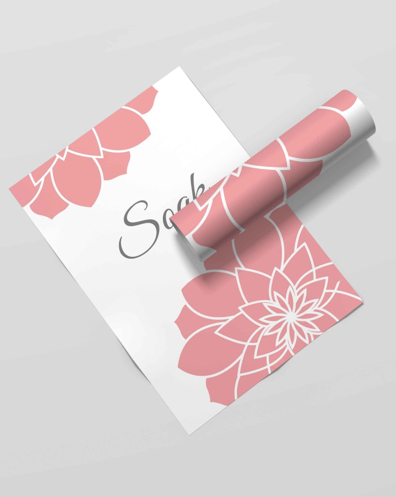 Pink Floral Art Frame For Wall Decor- Funkydecors Xs / Roll Posters Prints &amp; Visual Artwork