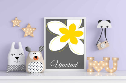 Pleasant Grey Floral Art Frame For Wall Decor - Funkydecors Xs / White Posters Prints & Visual