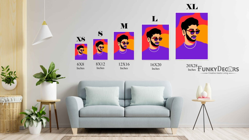 Pop Artist Portrait Art Frame For Wall Decor- Funkydecors Posters Prints & Visual Artwork