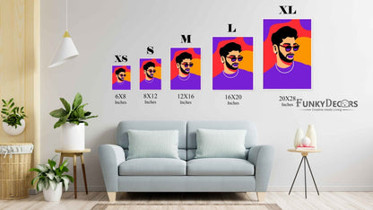 Pop Artist Portrait Art Frame For Wall Decor- Funkydecors Posters Prints & Visual Artwork