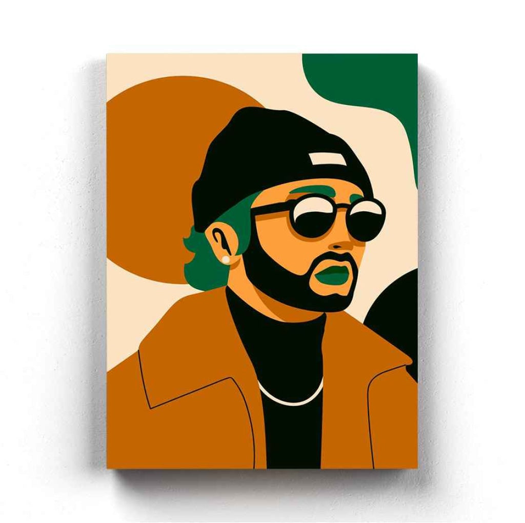 Pop Artist Portrait Art Frame For Wall Decor- Funkydecors Xs / Canvas Posters Prints & Visual
