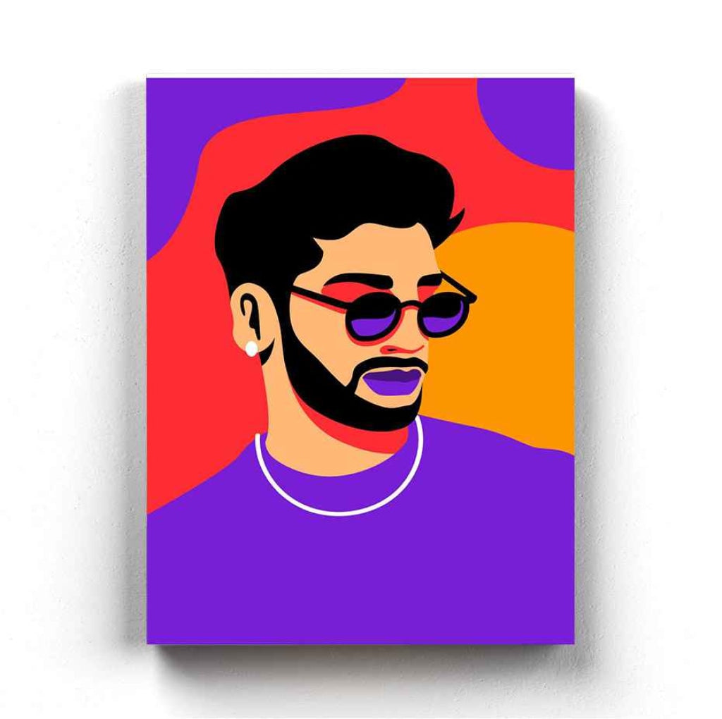 Pop Artist Portrait Art Frame For Wall Decor- Funkydecors Xs / Canvas Posters Prints & Visual