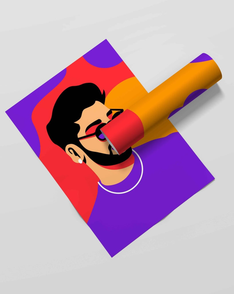 Pop Artist Portrait Art Frame For Wall Decor- Funkydecors Xs / Roll Posters Prints & Visual Artwork