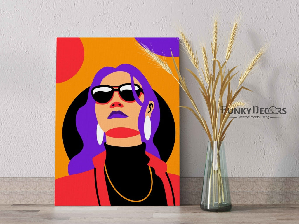 Pop Girl Portrait Art Frame For Wall Decor- Funkydecors Posters Prints & Visual Artwork