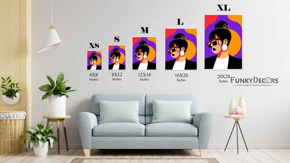 Pop Girl Portrait Art Frame For Wall Decor- Funkydecors Posters Prints & Visual Artwork