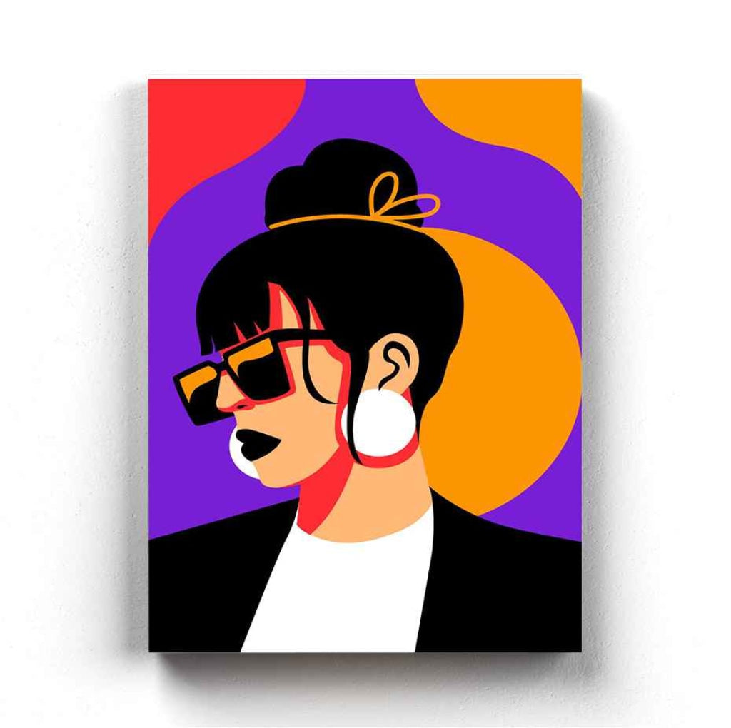 Pop Girl Portrait Art Frame For Wall Decor- Funkydecors Xs / Canvas Posters Prints & Visual Artwork