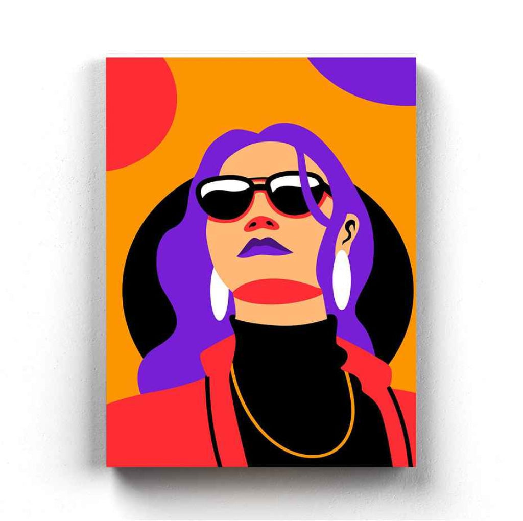 Pop Girl Portrait Art Frame For Wall Decor- Funkydecors Xs / Canvas Posters Prints & Visual Artwork