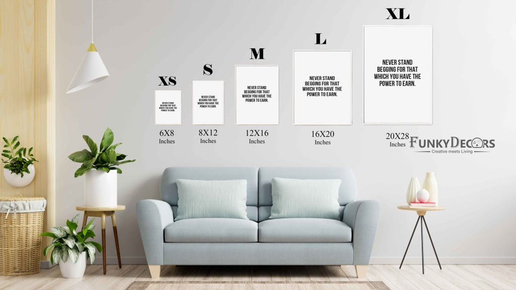 Power To Earn - Life Quotes Art Frame For Wall Decor- Funkydecors Posters Prints & Visual Artwork